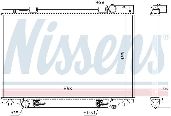 Radiator, engine cooling 647451