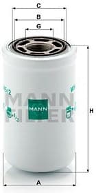 Filter, operating hydraulics WH945/2