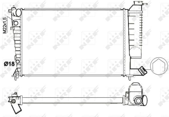 Radiator, engine cooling 54716