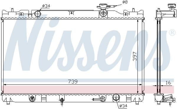 Radiator, engine cooling 646351