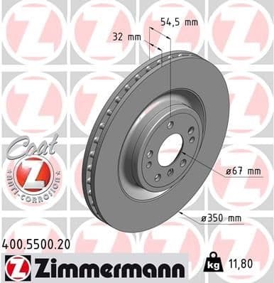 Brake Disc COAT Z 400.5500.20