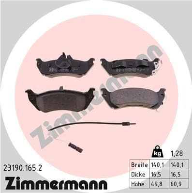 Brake Pad Set, disc brake 23190.165.2