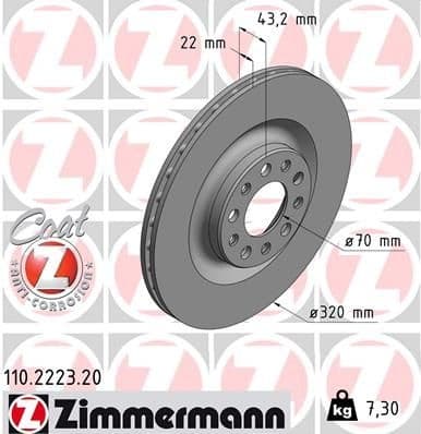 Brake Disc COAT Z 110.2223.20