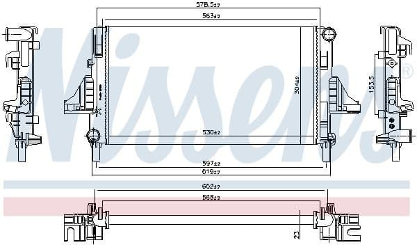 Radiator, engine cooling 66698