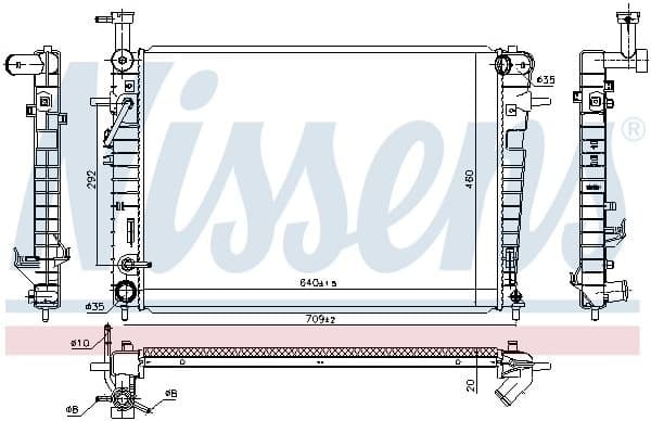 Radiator, engine cooling 675005
