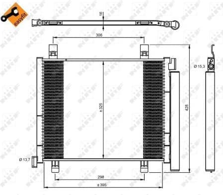 Condenser, air conditioning EASY FIT 350045