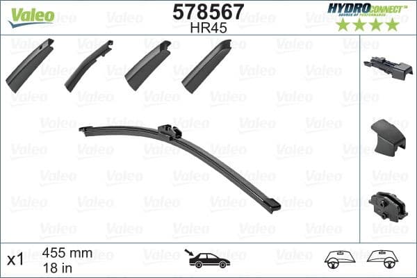 Wiper Blade HYDROCONNECT REAR 578567