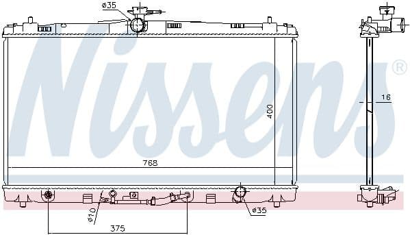 Radiator, engine cooling 646906