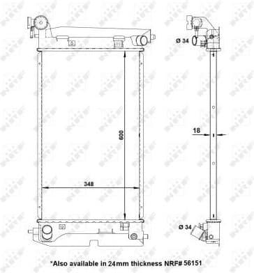 Radiator, engine cooling EASY FIT 53373