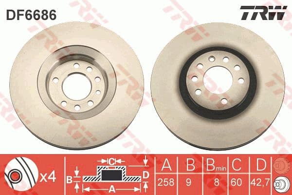 Brake Disc DF6686