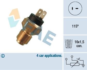 Sensor, coolant temperature 34020