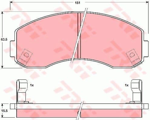 Brake Pad Set, disc brake GDB3145