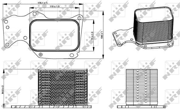 Oil Cooler, engine oil EASY FIT 31284