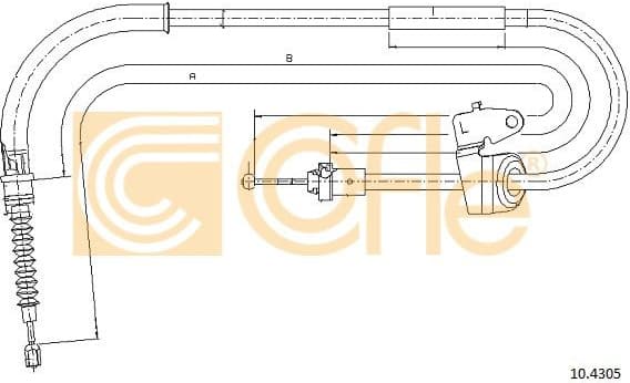 Cable Pull, parking brake 10.4305