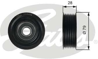 Deflection/Guide Pulley, V-ribbed belt DriveAlign™ T36416