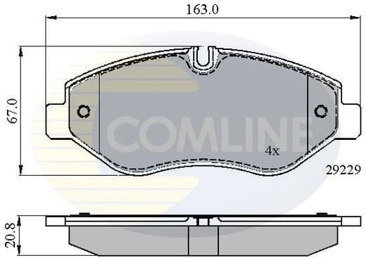 Brake pads front CBP01616