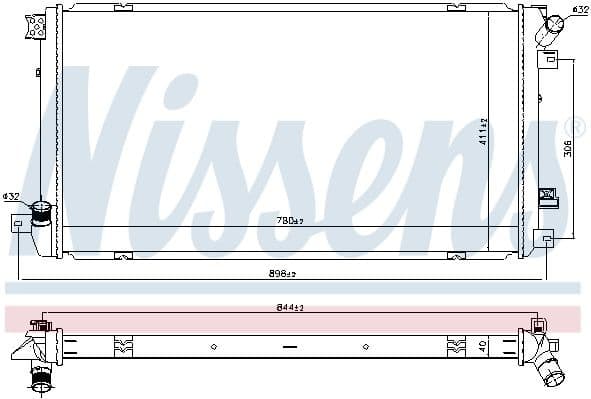 Radiator, engine cooling 67287