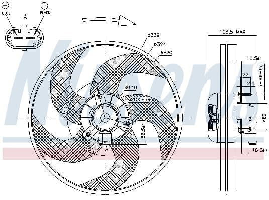 Fan, engine cooling 85672