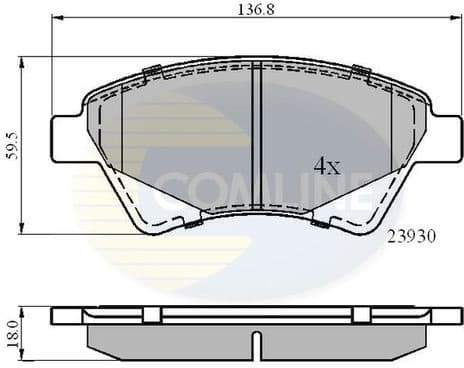 Brake pads front CBP01160