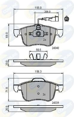 Brake pads front CBP11718