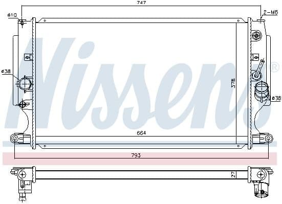 Radiator, engine cooling 646875