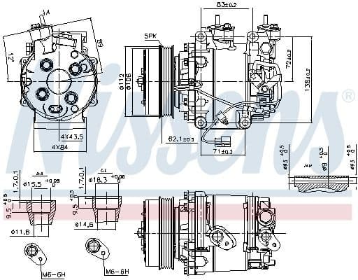 Compressor, air conditioning ** FIRST FIT ** 890035