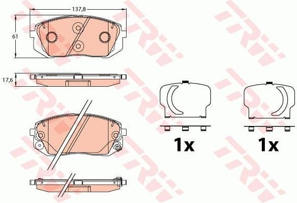 Brake Pad Set, disc brake GDB3642