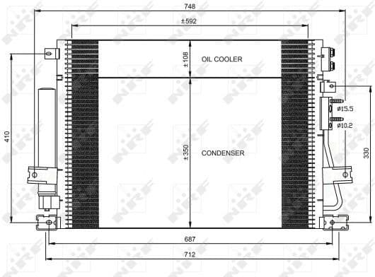 Condenser, air conditioning EASY FIT 35966