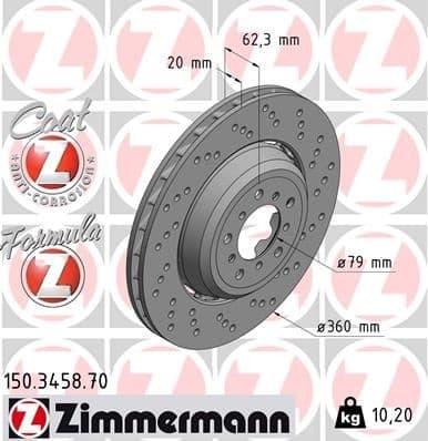 Brake Disc FORMULA Z BRAKE DISC 150.3458.70