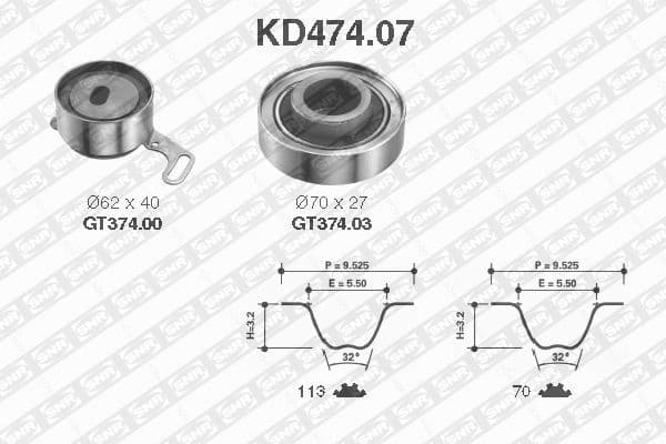 Timing Belt Kit KD474.07