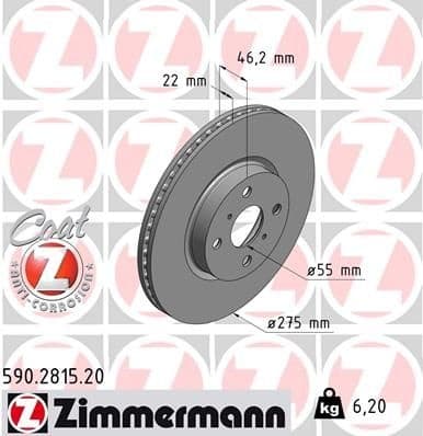 Brake Disc COAT Z 590.2815.20