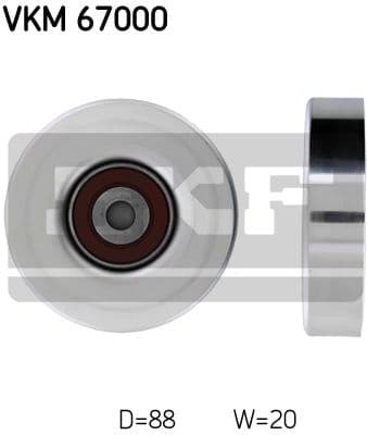 Deflection/Guide Pulley, V-ribbed belt VKM 67000