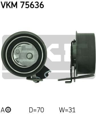 Tensioner Pulley, timing belt VKM 75636