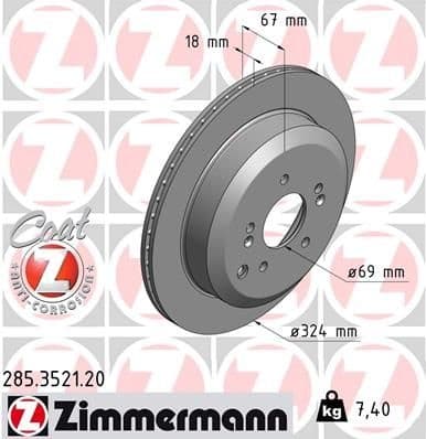 Brake Disc COAT Z 285.3521.20