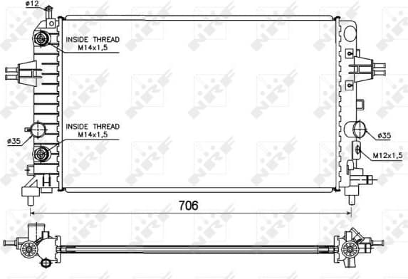 Radiator, engine cooling 53144