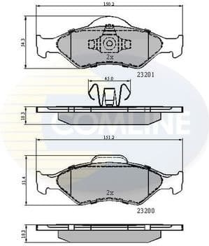 Brake pads front CBP0899
