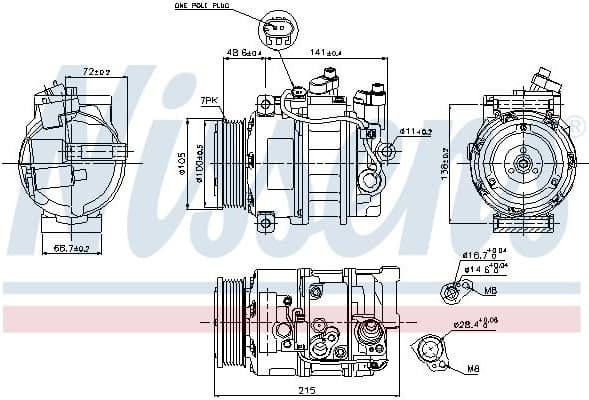Compressor, air conditioning ** FIRST FIT ** 89520