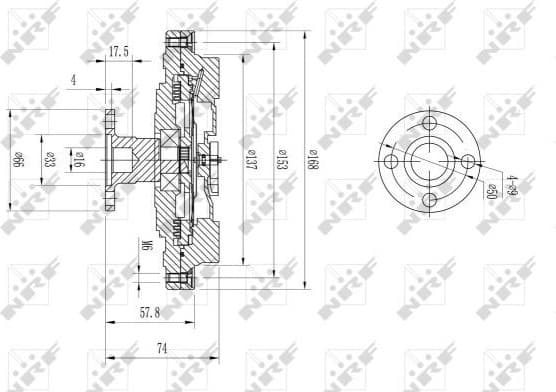 Clutch, radiator fan 49580 - image 2