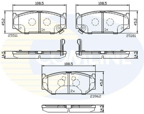 Brake pads front CBP32245