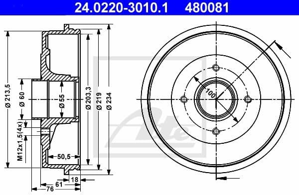 Brake Drum 24.0220-3010.1 - image 2