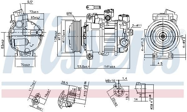 Compressor, air conditioning ** FIRST FIT ** 890302