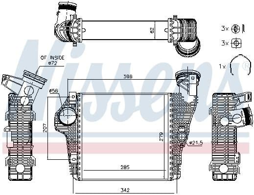 Charge Air Cooler ** FIRST FIT ** 961426