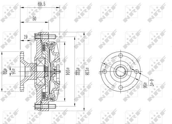 Clutch, radiator fan 49614 - image 2
