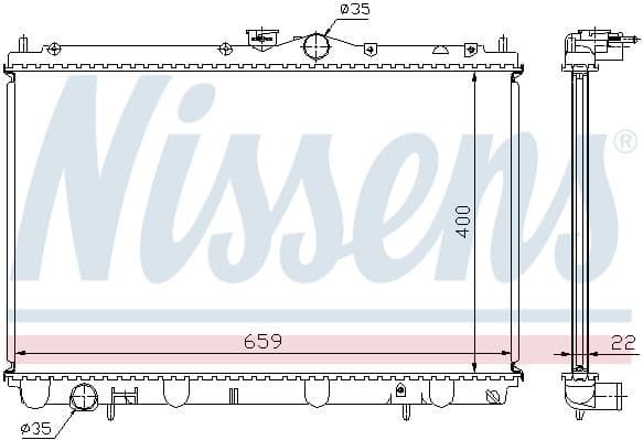 Radiator, engine cooling ** FIRST FIT ** 62857A