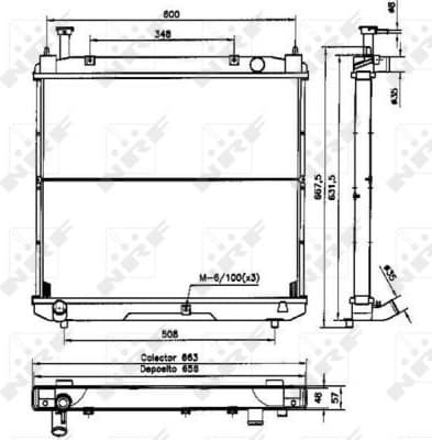 Radiator, engine cooling EASY FIT 52068
