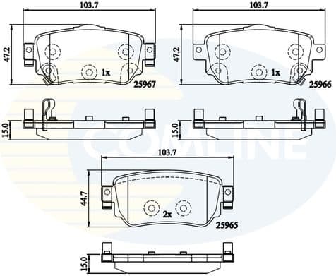 Brake pads rear CBP32277