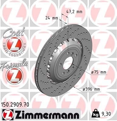 Brake Disc FORMULA Z BRAKE DISC 150.2909.70