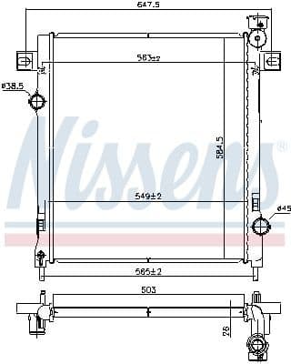 Radiator, engine cooling 61035