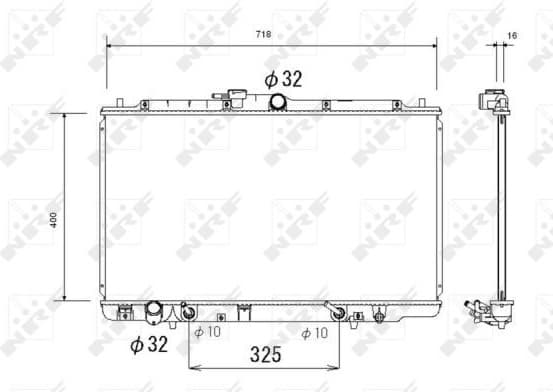 Radiator, engine cooling 53744