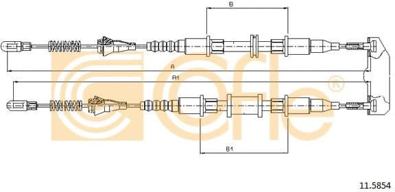 Cable Pull, parking brake 11.5854